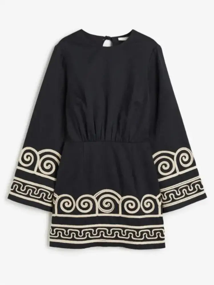 Pattern Sleeve Summer Dress