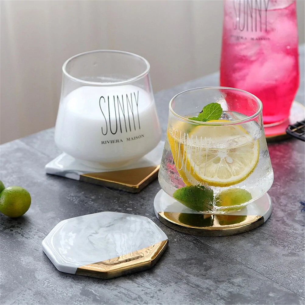 Gold Marble Ceramic Coaster