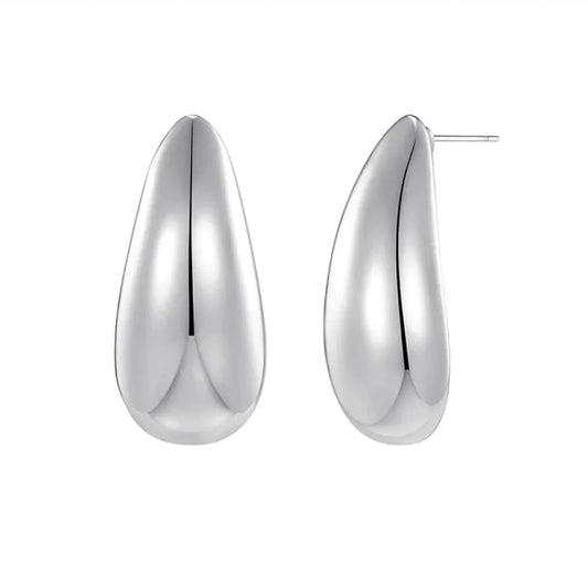 Metal Water Drop Earrings