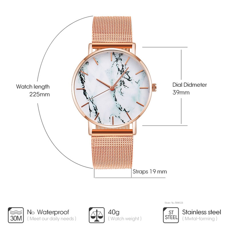 Fashion Creative Marble Female Wristwatch