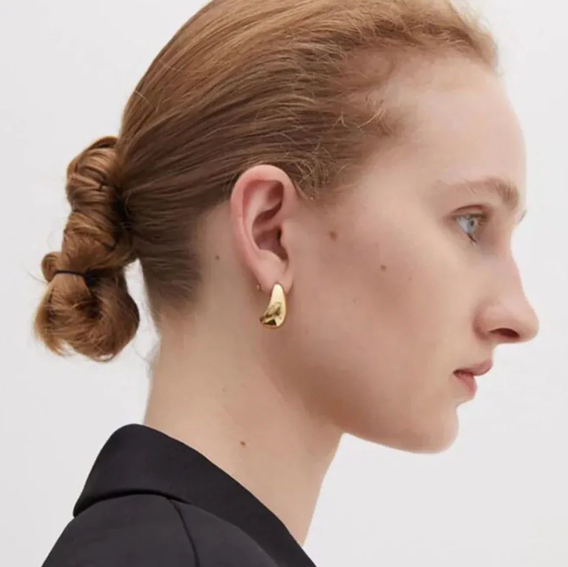 Metal Water Drop Earrings