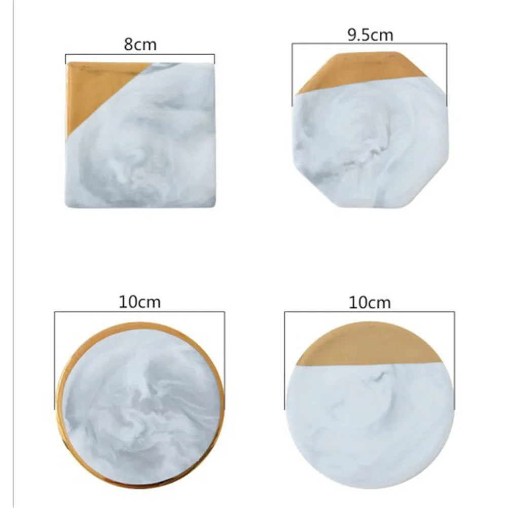 Gold Marble Ceramic Coaster